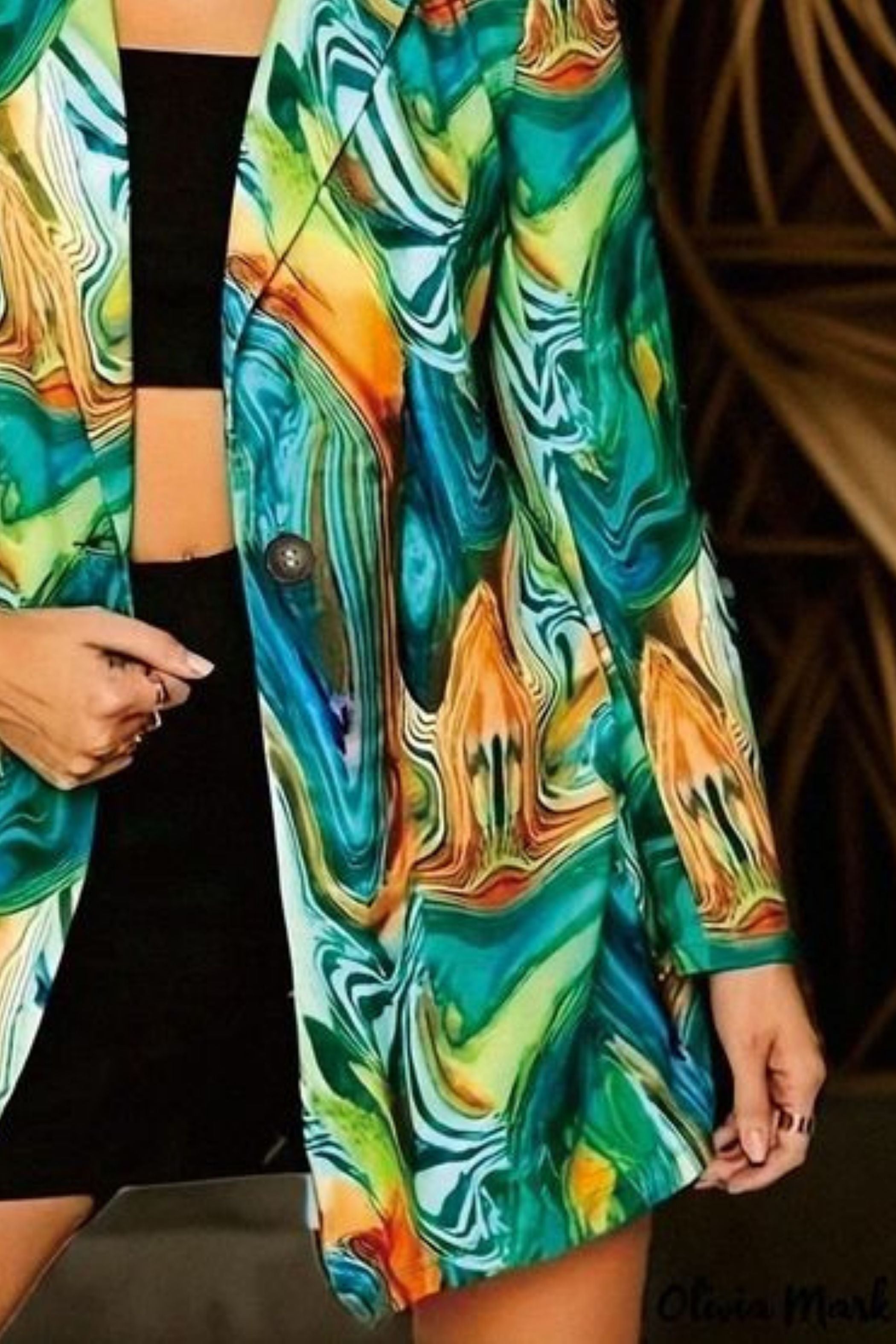 MARBLE PRINT BLAZER 2