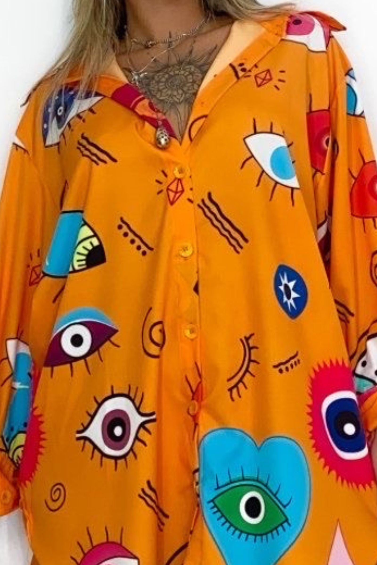 Orange Evil Eye Shirt