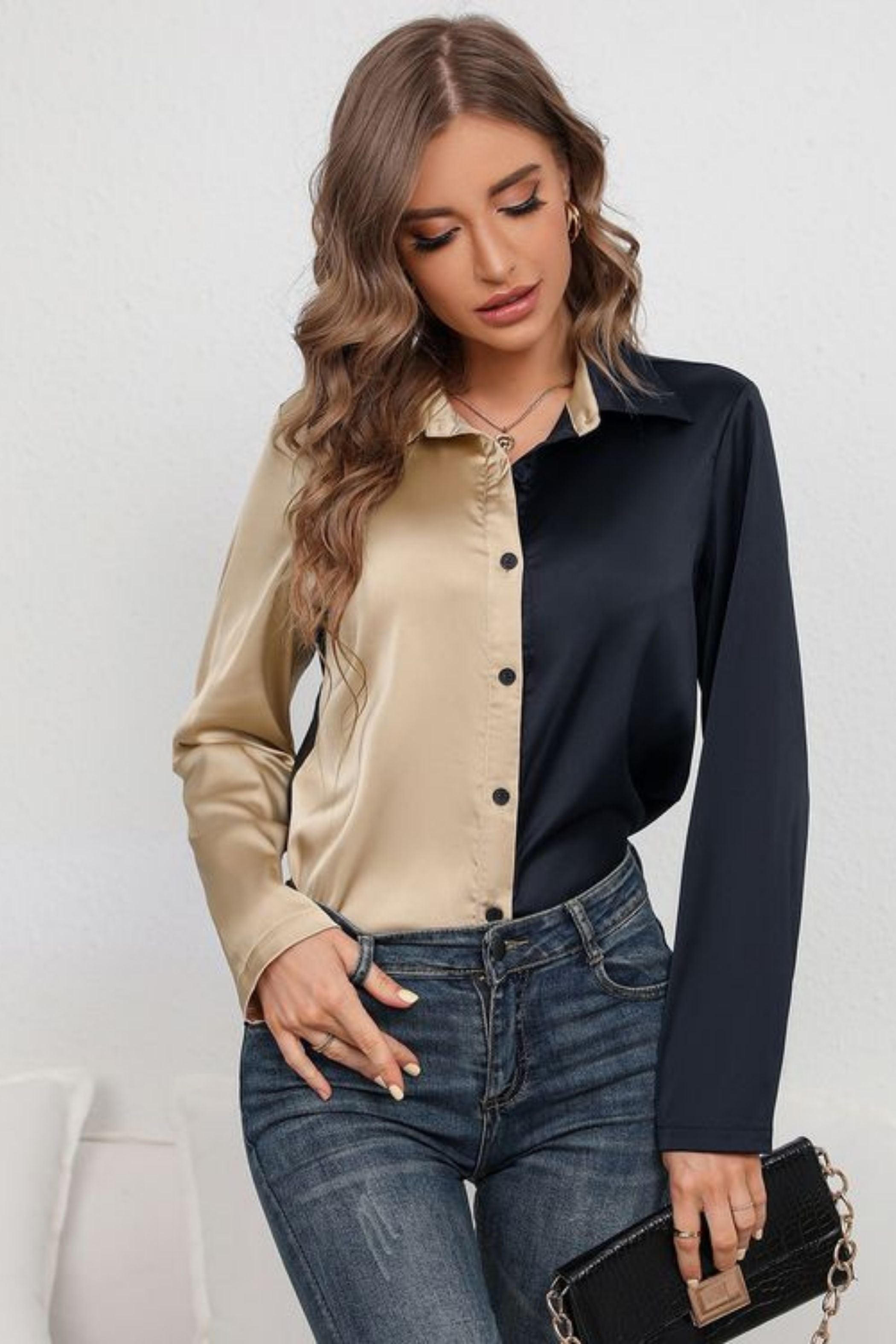 TONE SATIN SHIRT 3