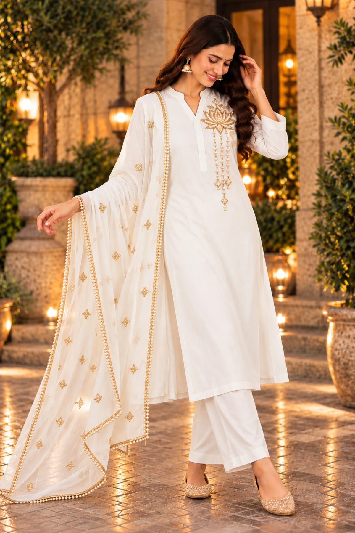 Crimsono Lotus Kurta set
