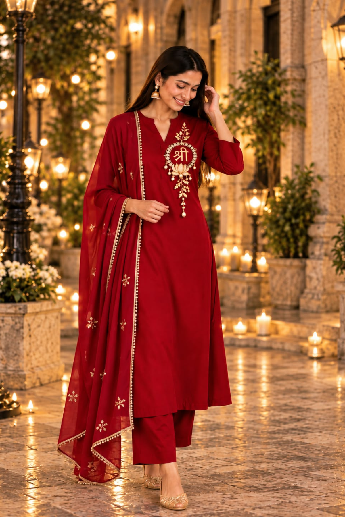Premium Embroidered Shree Kurta Set