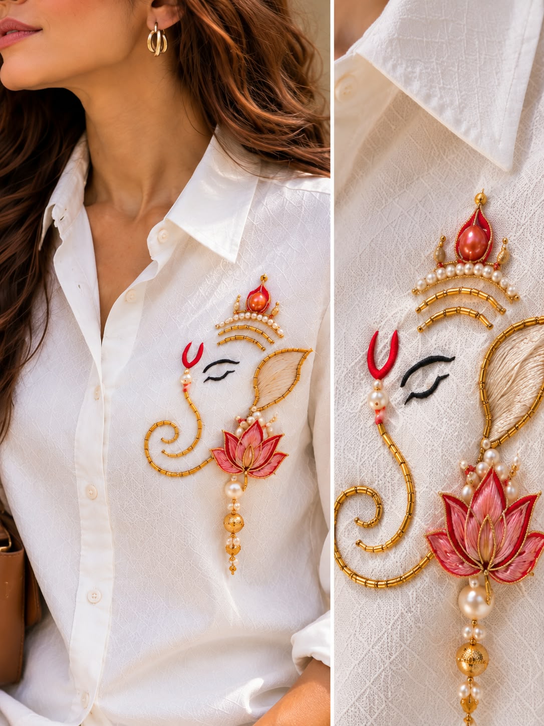 Ganeshji Divine Handwork Shirt