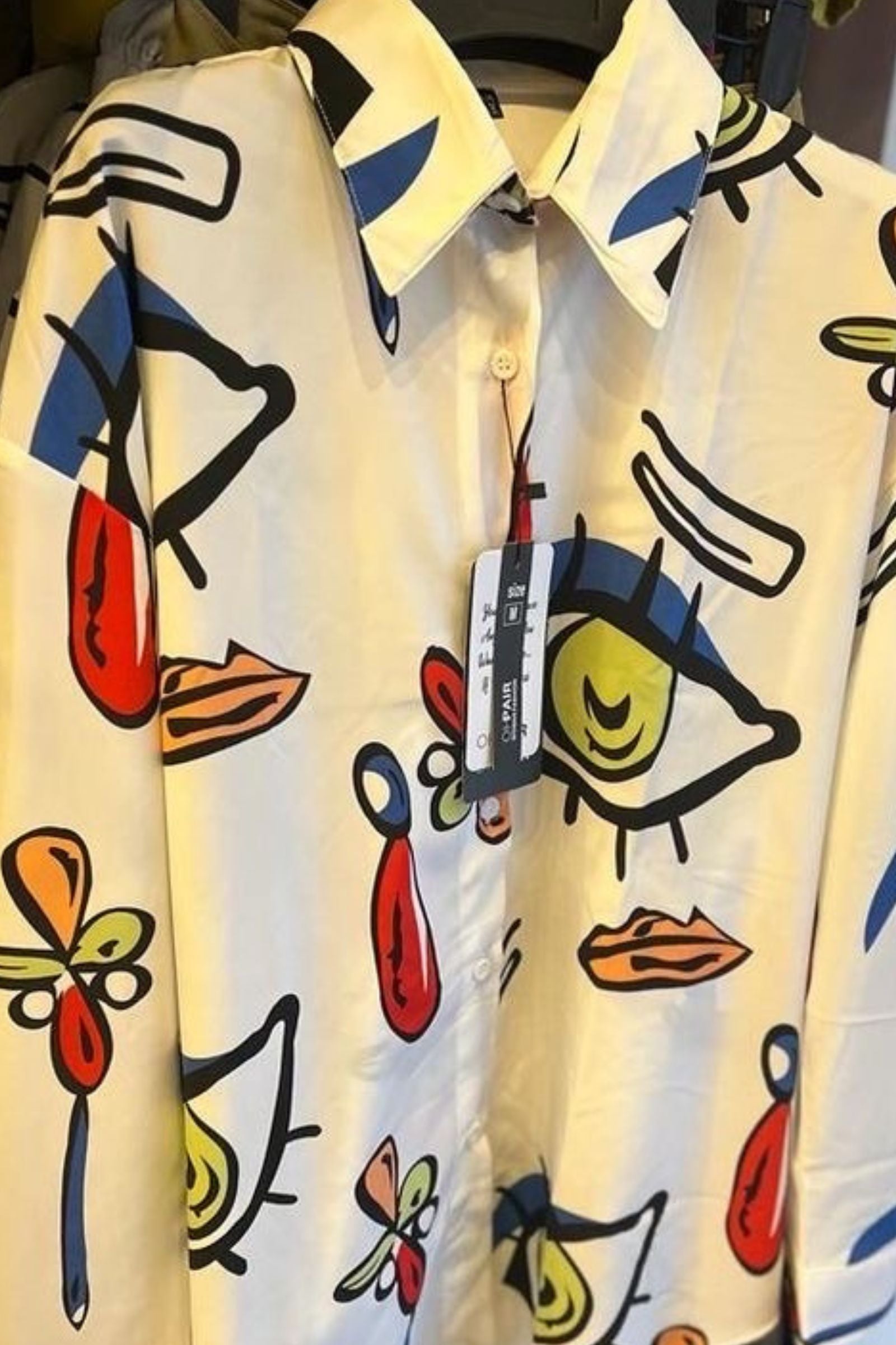 White Multi Evil Eye Shirt